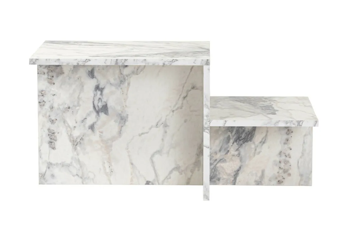 Tavolini Da Salotto > Dmora Tavolino soggiorno rettangolare marrone e antracite 90x60x40h cm - Apostolo Nero, Marrone Antracite