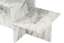 Tavolini Da Salotto > Dmora Tavolino soggiorno rettangolare marrone e antracite 90x60x40h cm - Apostolo Nero, Marrone Antracite
