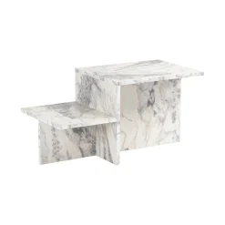 Tavolino soggiorno rettangolare marmo 80x40x40h cm - Varian