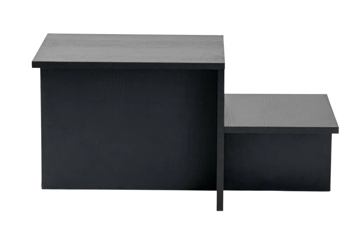 Tavolini Da Salotto|Salotto > Dmora Tavolino soggiorno rettangolare nero e oro 90x60x40h cm - Vespero Oro, Nero