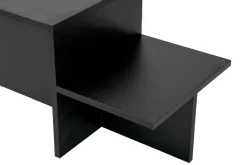 Tavolini Da Salotto|Salotto > Dmora Tavolino soggiorno rettangolare nero e oro 90x60x40h cm - Vespero Oro, Nero