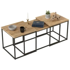 Tavolino soggiorno rettangolare quercia 190x50x47h cm - Azele