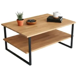 Tavolino soggiorno rettangolare quercia 85x60x40h cm - Aprica