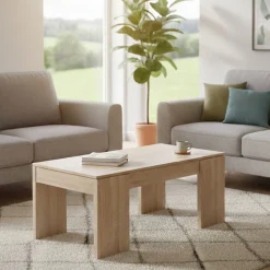 Tavolino soggiorno rettangolare rovere 100x43x50h cm - Almo
