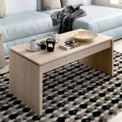 Tavolino soggiorno rettangolare rovere 102x50x43h cm - Audi