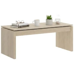 Tavolino soggiorno rettangolare rovere 102x50x43h cm - Audi