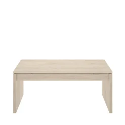 Tavolini Da Salotto|Salotto > Dmora Tavolino soggiorno rettangolare rovere e bianco 100x40x50h cm impermeabile - Axinia Bianco, Marrone Rovere