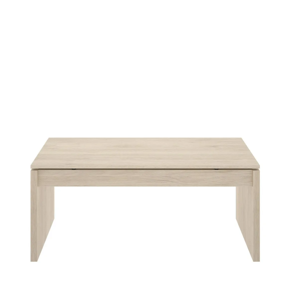 Tavolini Da Salotto|Salotto > Dmora Tavolino soggiorno rettangolare rovere e bianco 100x40x50h cm impermeabile - Axinia Bianco, Marrone Rovere