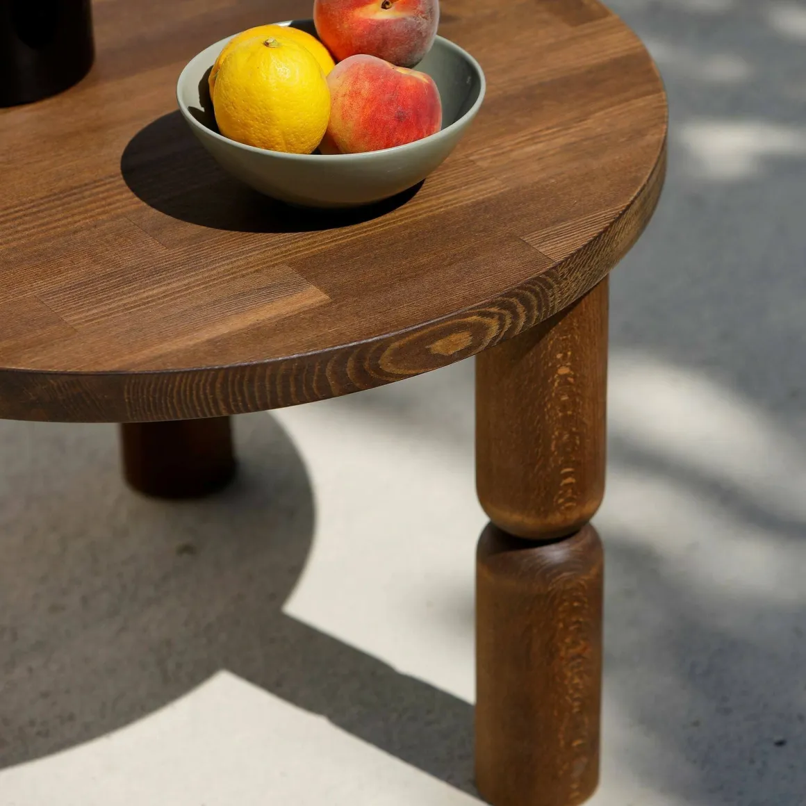 Tavolino soggiorno rotondo noce 60x60x40h cm - Victorine