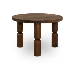 Tavolino soggiorno rotondo noce 60x60x40h cm - Victorine
