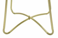 Tavolino soggiorno rotondo verde e oro 45x45x59h cm - Nigra