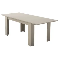 Tavoli Allungabili > Dmora Tavolo Allungabile Beige Allungabile Meccanismo Estensione Allunga Centrale 220x90x75h cm, Lunghezza Massima 220 cm - Campora Beige Cashmere