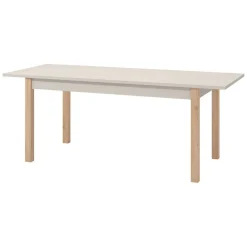 Tavolo Allungabile Beige Marrone Rovere 8 Posti Allungabile 160x80x77h cm, - Bulzi