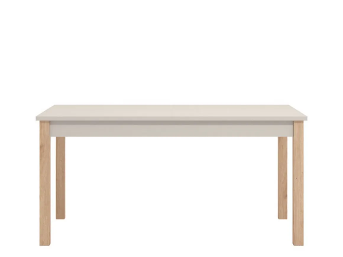 Tavolo Allungabile Beige Marrone Rovere 8 Posti Allungabile 160x80x77h cm, - Bulzi