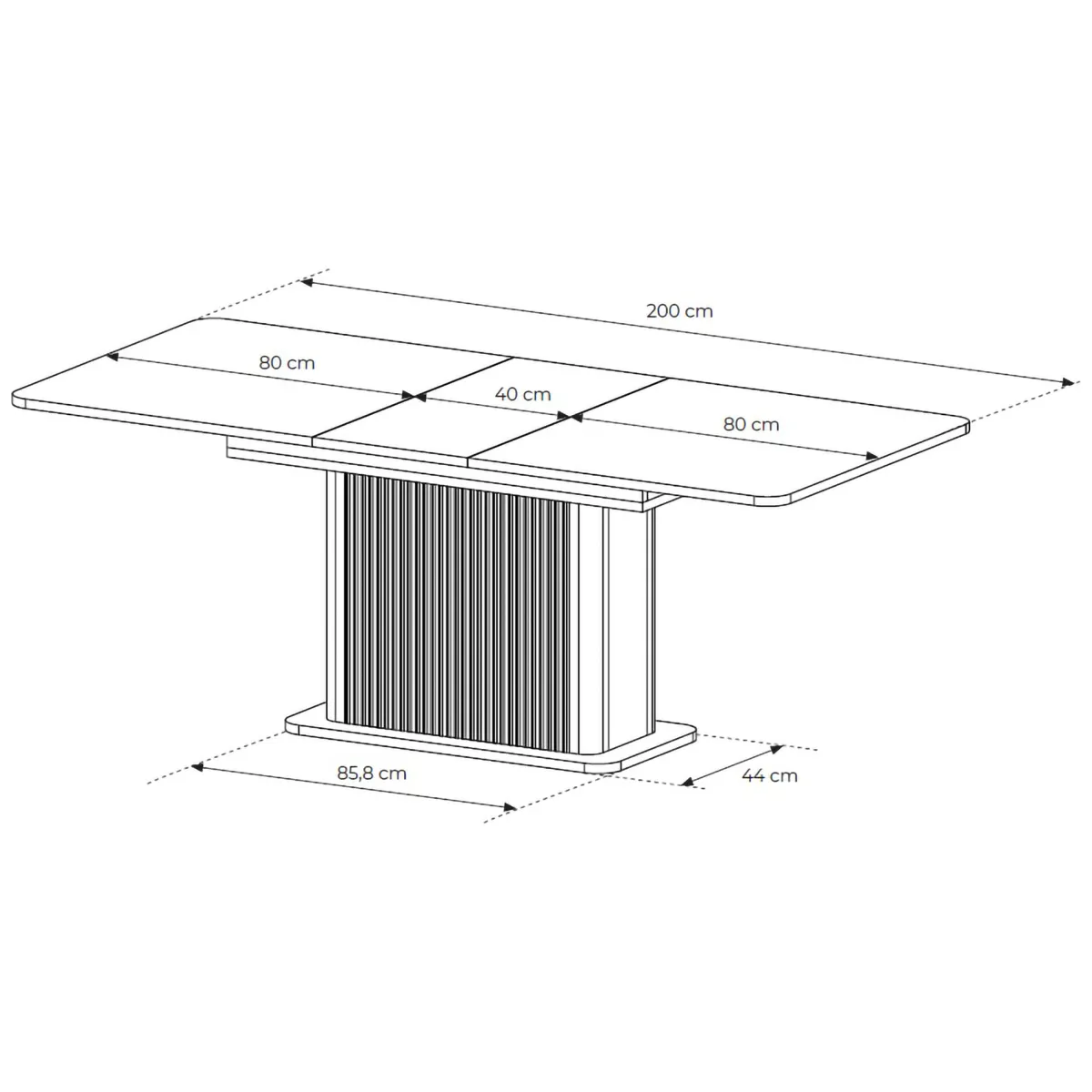Tavoli Allungabili > Dmora Tavolo Allungabile 8 Posti Allungabile 160x90x75h cm, Meccanismo Estensione Allunga Centrale - Kariteni Beige