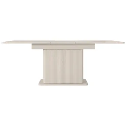 Tavoli Allungabili > Dmora Tavolo Allungabile 8 Posti Allungabile 160x90x75h cm, Meccanismo Estensione Allunga Centrale - Kariteni Beige