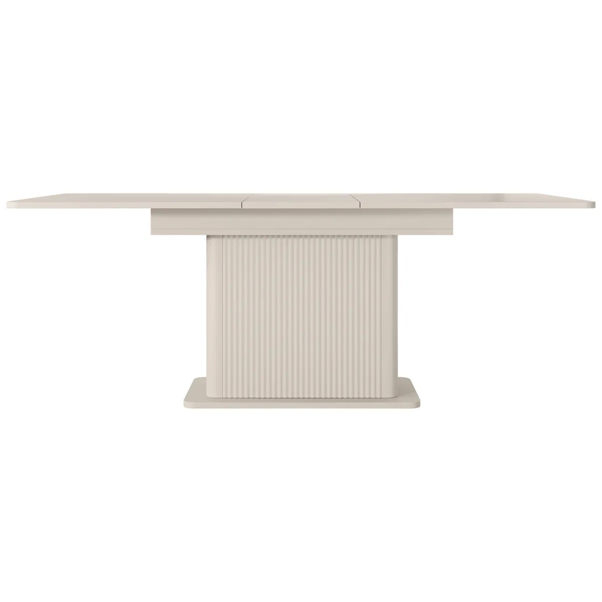 Tavoli Allungabili > Dmora Tavolo Allungabile 8 Posti Allungabile 160x90x75h cm, Meccanismo Estensione Allunga Centrale - Kariteni Beige