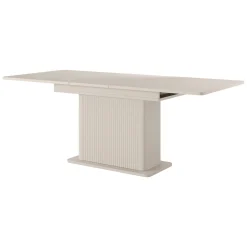 Tavoli Allungabili > Dmora Tavolo Allungabile 8 Posti Allungabile 160x90x75h cm, Meccanismo Estensione Allunga Centrale - Kariteni Beige
