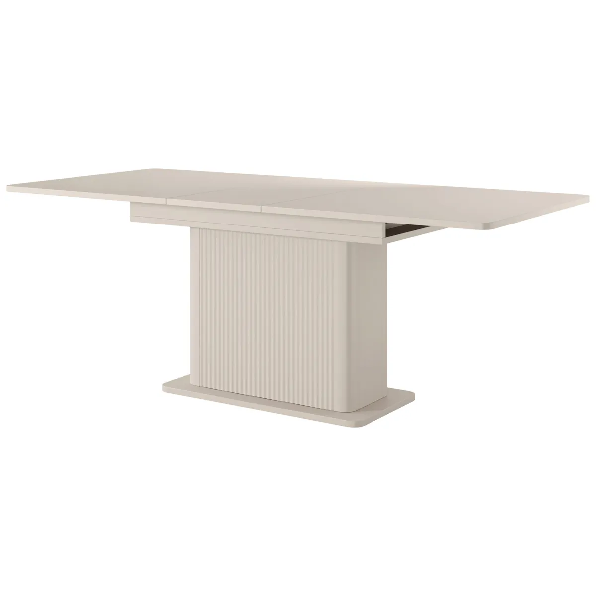 Tavoli Allungabili > Dmora Tavolo Allungabile 8 Posti Allungabile 160x90x75h cm, Meccanismo Estensione Allunga Centrale - Kariteni Beige