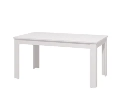 Tavolo Allungabile Bianco Lucido 8 Posti Allungabile 160x90.5x76.5h cm, - Colosimi