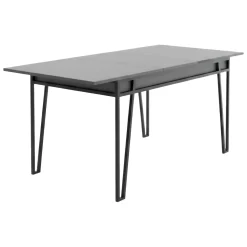 Tavolo allungabile elegante 6-8 posti 170x80cm antracite - Terralba