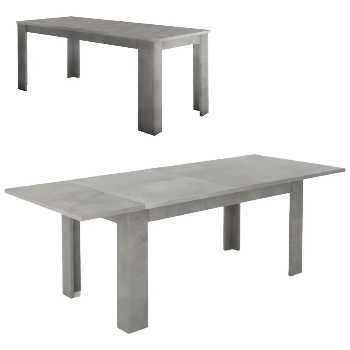 Tavolo allungabile grande 8-12 posti 160/210x90cm grigio - Agenore