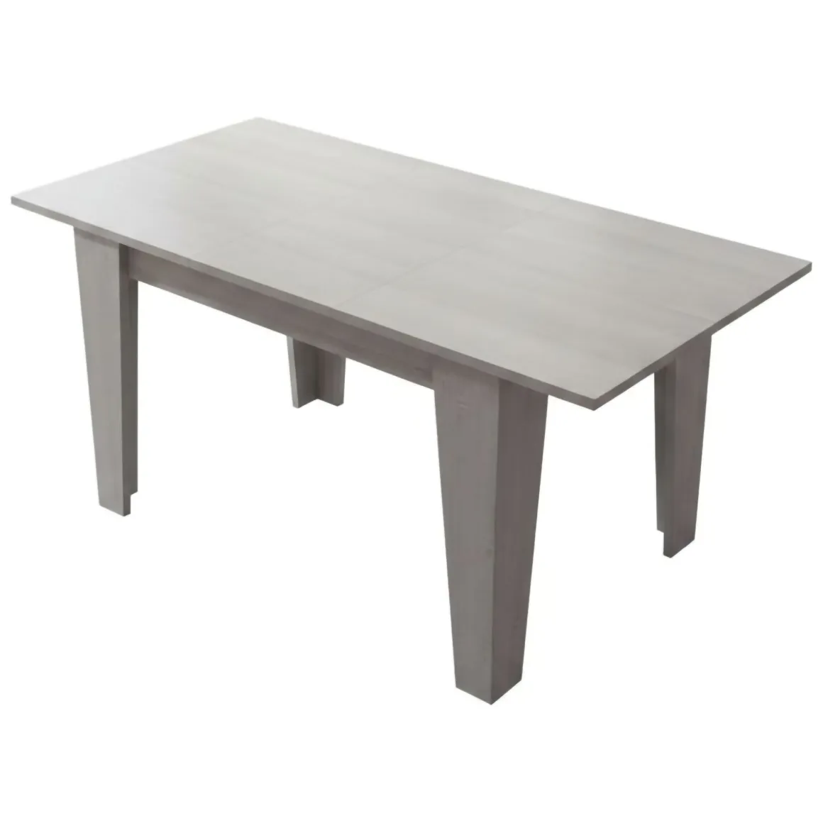 Tavolo Allungabile Grigio Cemento Allungabile Meccanismo Estensione Allunga Centrale 160x80x78h cm, Lunghezza Massima 160 cm - Pizzoli