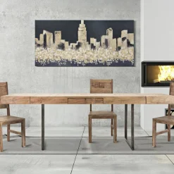 Tavolo allungabile Hadid, 160x90 h77 cm, Marrone e Nero