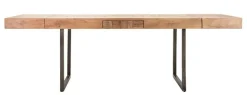 Tavolo allungabile Hadid, 160x90 h77 cm, Marrone e Nero