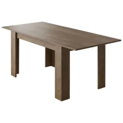 Tavoli Allungabili > Dmora Tavolo Allungabile Allungabile Meccanismo Estensione Allunga Centrale 220x90x75h cm, Lunghezza Massima 220 cm - Campora Marrone Noce