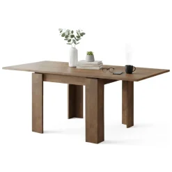 Tavolo Allungabile Marrone Noce Allungabile Meccanismo Estensione a Libro 180x90x78h cm, Lunghezza Massima 180 cm - Popoli