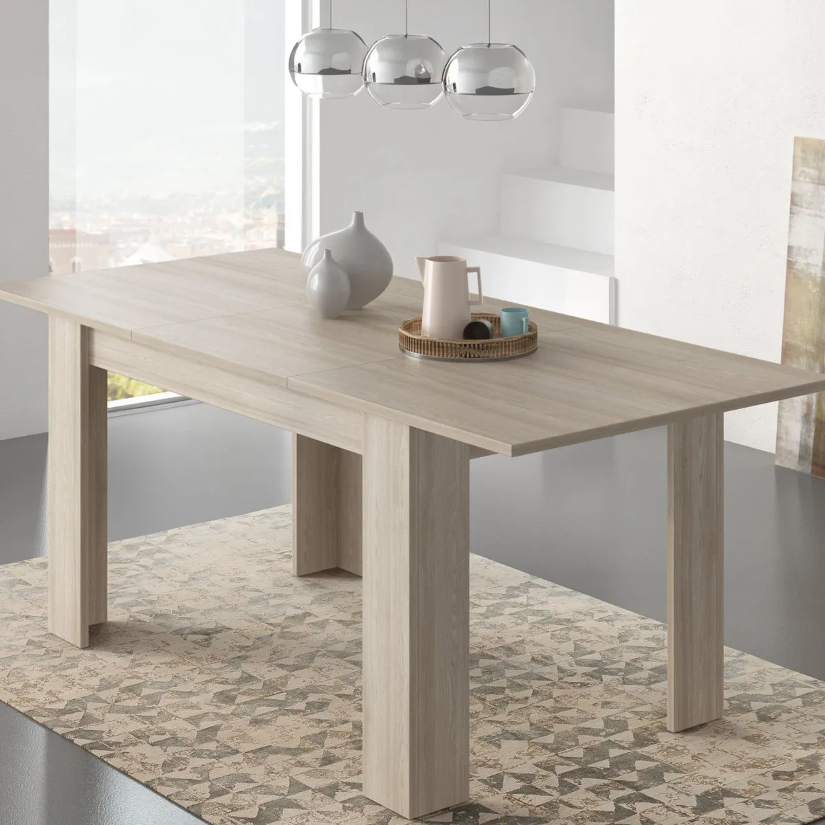 Tavoli Allungabili > Dmora Tavolo Allungabile Allungabile Meccanismo Estensione Allunga Centrale 200x90x75h cm, Lunghezza Massima 200 cm - Marene Marrone Olmo