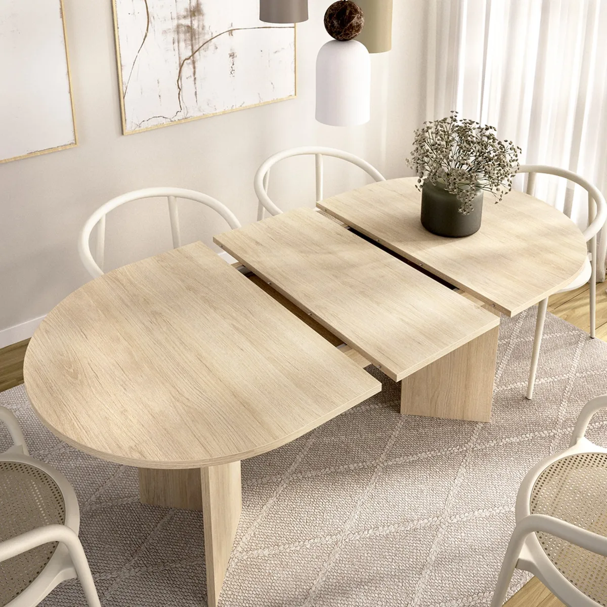 Tavoli Allungabili > Dmora Tavolo Allungabile 6 Posti Allungabile 90x140x76h cm, - Espanola Marrone Rovere