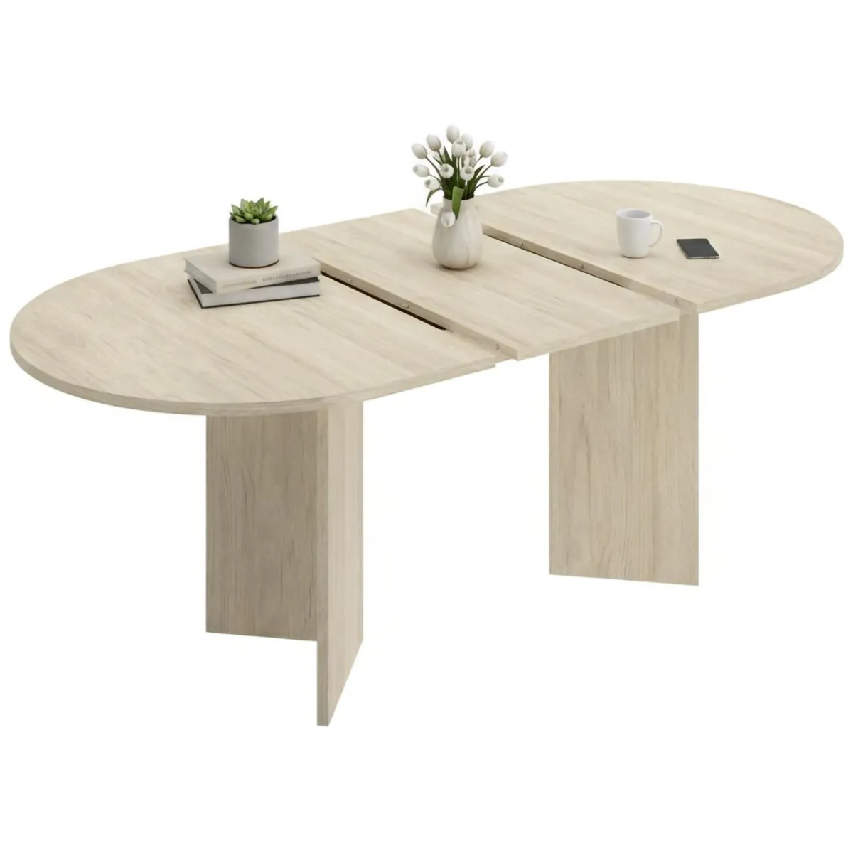 Tavoli Allungabili > Dmora Tavolo Allungabile 6 Posti Allungabile 90x140x76h cm, - Espanola Marrone Rovere