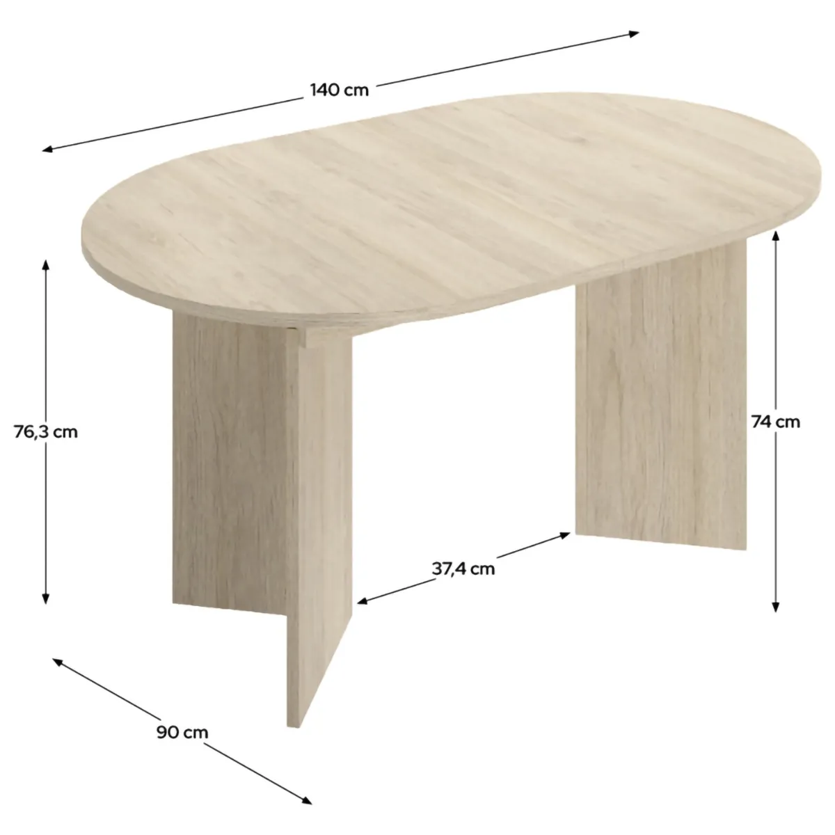 Tavoli Allungabili > Dmora Tavolo Allungabile 6 Posti Allungabile 90x140x76h cm, - Espanola Marrone Rovere