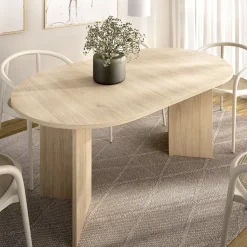 Tavoli Allungabili > Dmora Tavolo Allungabile 6 Posti Allungabile 90x140x76h cm, - Espanola Marrone Rovere