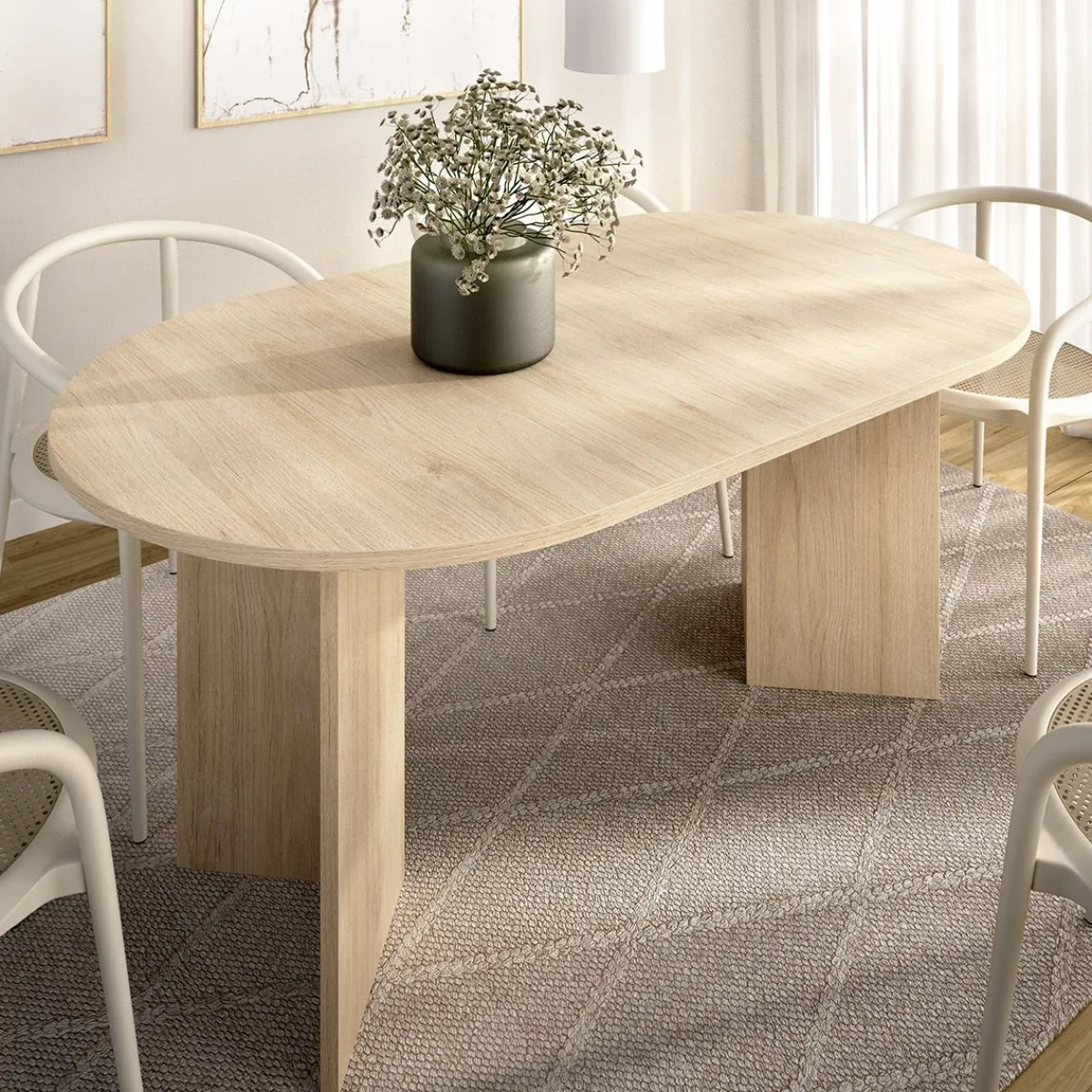 Tavoli Allungabili > Dmora Tavolo Allungabile 6 Posti Allungabile 90x140x76h cm, - Espanola Marrone Rovere