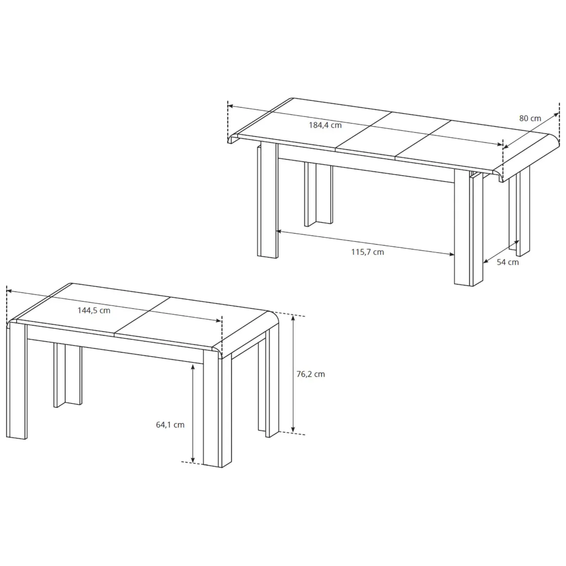 Tavoli Allungabili > Dmora Tavolo Allungabile 8 Posti Allungabile 180x90x76h cm, Meccanismo Estensione Allunga Centrale - Kasota Marrone Rovere