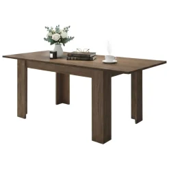 Tavoli Allungabili > Dmora Tavolo Allungabile Allungabile Meccanismo Estensione Allunga Centrale 220x90x75h cm, Lunghezza Massima 220 cm - Campora Marrone Rovere