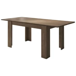 Tavolo Allungabile Marrone Rovere Allungabile Meccanismo Estensione Allunga Centrale 200x90x75h cm, Lunghezza Massima 200 cm - Marene