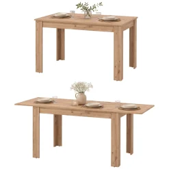 Tavoli Allungabili > Dmora Tavolo Allungabile 8 Posti Allungabile 160.5x90.5x76.5h cm, - Lanusei Marrone Rovere Nodi