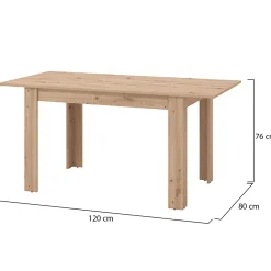 Tavoli Allungabili > Dmora Tavolo Allungabile 8 Posti Allungabile 160.5x90.5x76.5h cm, - Lanusei Marrone Rovere Nodi