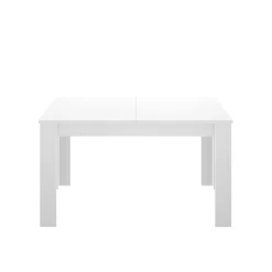 Tavolo allungabile moderno 6-8 posti 140/190x90cm bianco lucido - Dencio