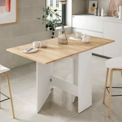 Tavoli Allungabili|Cucina > Dmora Tavolo allungabile piccolo 4-6 posti 79/134x67cm - Alamaro Bianco