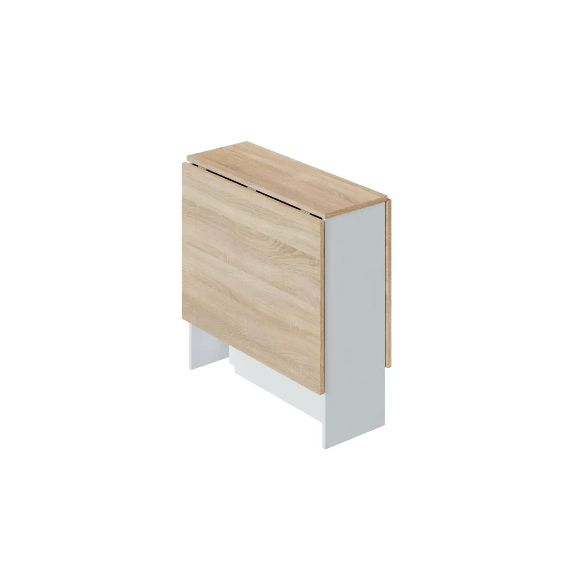 Tavolo allungabile piccolo 2-4 posti 31x77cm bianco e rovere - Arid