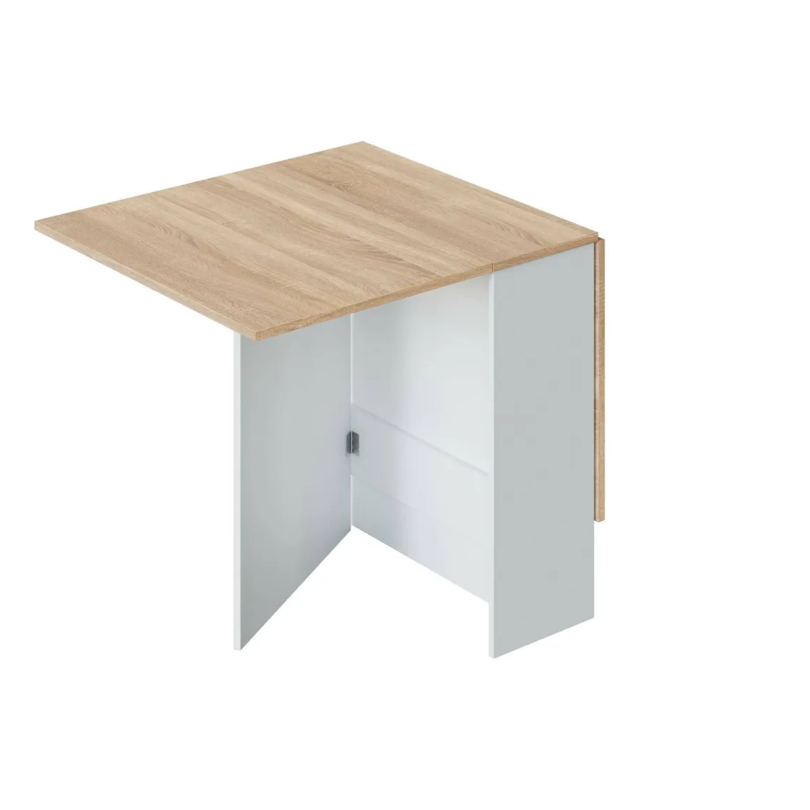 Tavolo allungabile piccolo 2-4 posti 31x77cm bianco e rovere - Arid