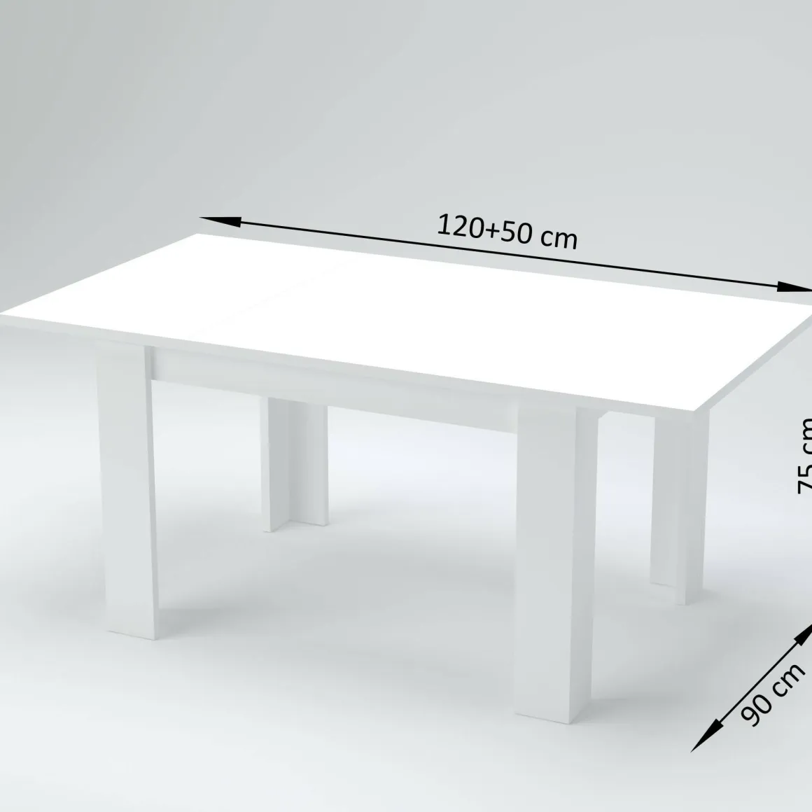 Cucina|Salotto > Dmora Tavolo allungabile 6-8 posti 120/170x90cm cemento - Avatar Grigio Cemento