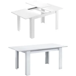 Tavolo allungabile 6-8 posti 140/190x90cm bianco - Abudula