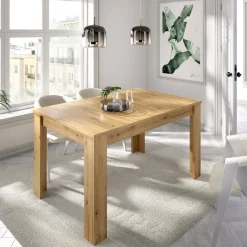 Tavoli Allungabili|Cucina > Dmora Tavolo allungabile 6-8 posti 140/190x90cm rovere - Dencio Marrone Rovere