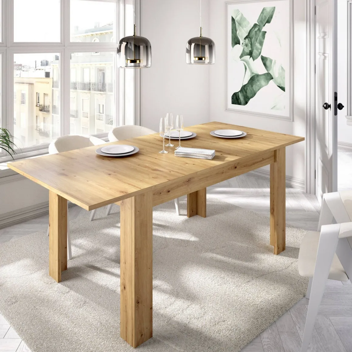 Tavolo allungabile 6-8 posti 140/190x90cm legno - Dencio
